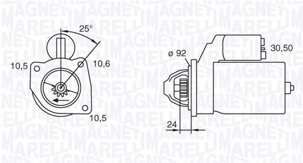 Démarreur MAGNETI MARELLI 063227501010