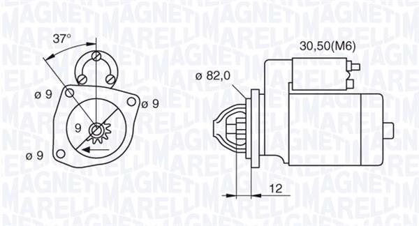 Motor de arranque (Arrancador) MAGNETI MARELLI 063521092680