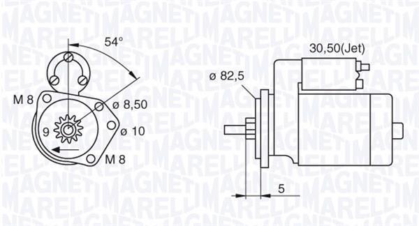 Démarreur MAGNETI MARELLI ref. 063521120440