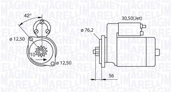 Démarreur MAGNETI MARELLI 063521210260