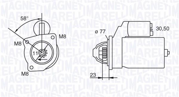 Motor de arranque (Arrancador) MAGNETI MARELLI ref. 063112003010