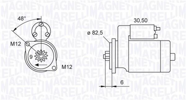 Démarreur MAGNETI MARELLI ref. 063521240200
