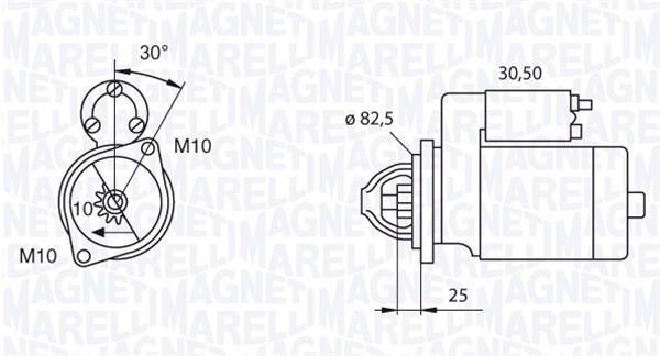 Démarreur MAGNETI MARELLI 063522608010