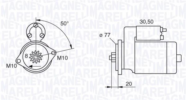 Motor de arranque MAGNETI MARELLI ref. 063522617010