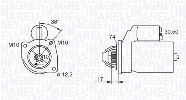 Démarreur MAGNETI MARELLI 063522625010