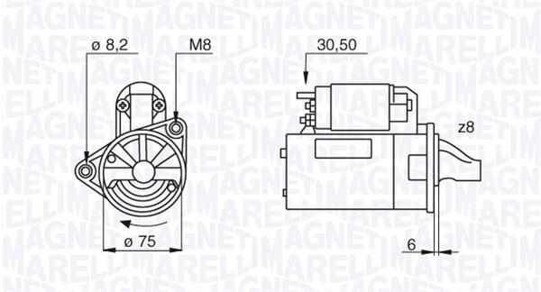Motor de arranque (Arrancador) MAGNETI MARELLI 063522629010