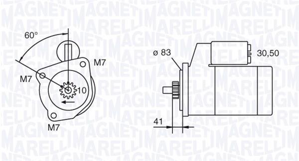 Motor de arranque MAGNETI MARELLI ref. 063111033010
