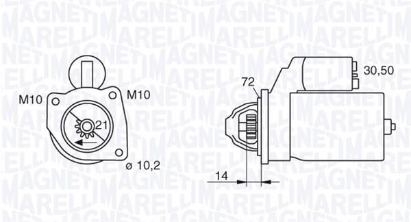 Motor de arranque (Arrancador) MAGNETI MARELLI ref. 063280006010