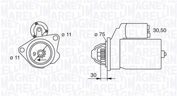 Démarreur MAGNETI MARELLI 063280034010