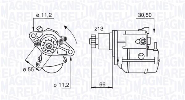 Motor de arranque MAGNETI MARELLI 063280053010