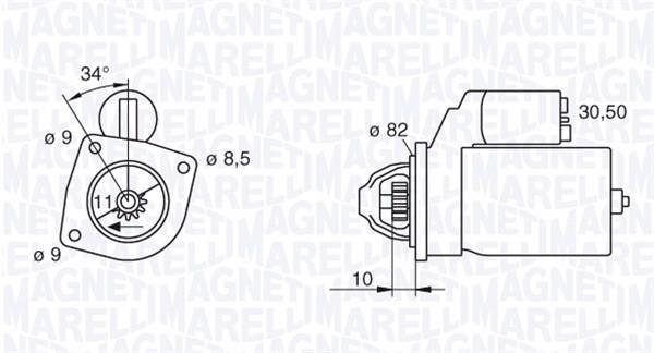 Démarreur MAGNETI MARELLI 063113002010