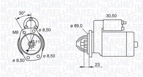 Démarreur MAGNETI MARELLI 063207151010