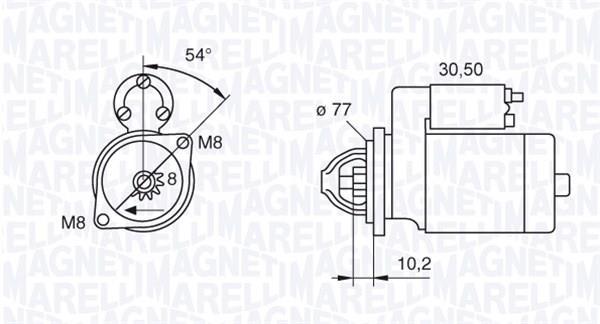 Démarreur MAGNETI MARELLI ref. 063280902010