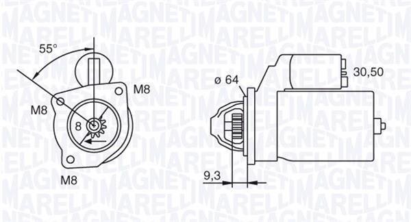 Motor de arranque (Arrancador) MAGNETI MARELLI ref. 063103022010