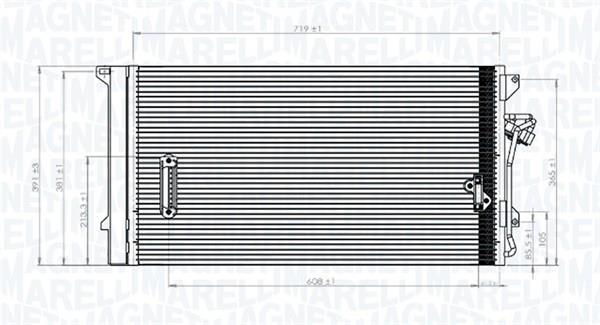 Condenseur, climatisation (Radiateur de climatisation) MAGNETI MARELLI 350203743000