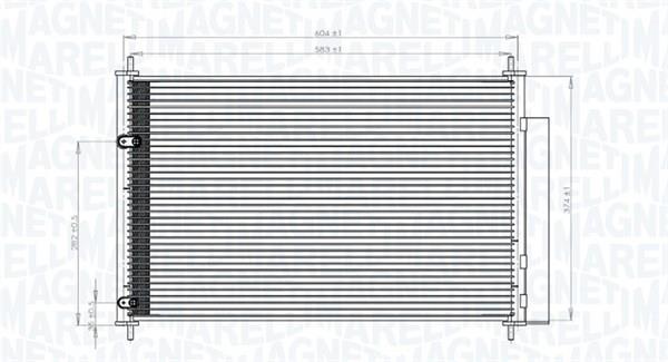 Condenseur, climatisation (Radiateur de climatisation) MAGNETI MARELLI ref. 350203767000