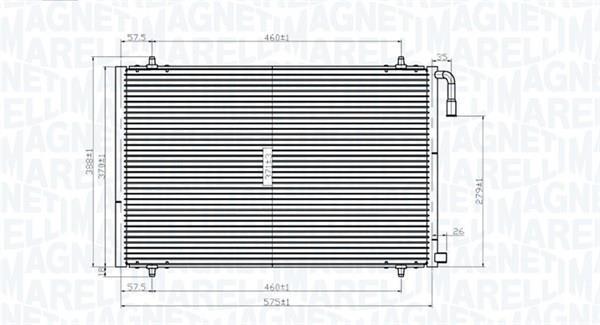 Condenseur, climatisation (Radiateur de climatisation) MAGNETI MARELLI 350203825000