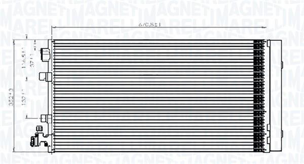 Condenseur, climatisation (Radiateur de climatisation) MAGNETI MARELLI ref. 350203826000