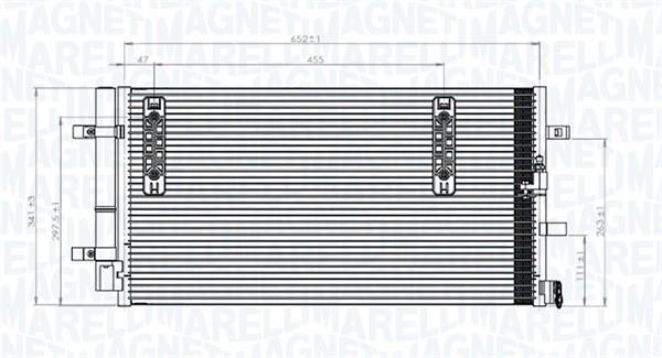 Condenseur, climatisation (Radiateur de climatisation) MAGNETI MARELLI 350203827000