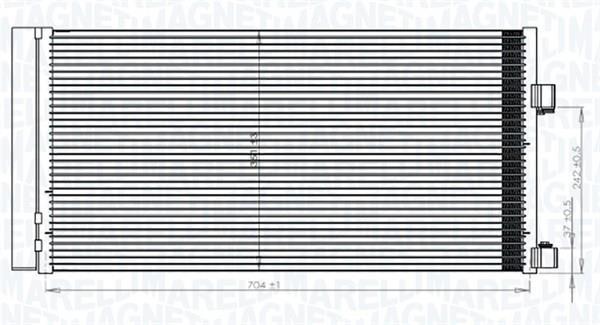 Condenseur, climatisation (Radiateur de climatisation) MAGNETI MARELLI 350203847000