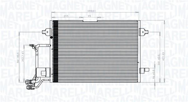 Condenseur, climatisation (Radiateur de climatisation) MAGNETI MARELLI 350203942000