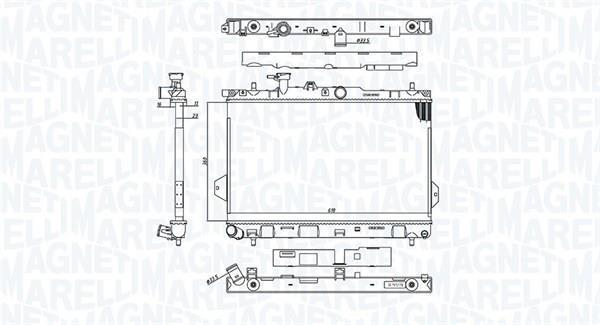 Radiateur moteur (Radiateur de refroidissement) MAGNETI MARELLI ref. 350213110400