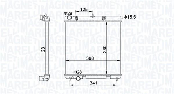 Radiateur moteur (Radiateur de refroidissement) MAGNETI MARELLI ref. 350213153700