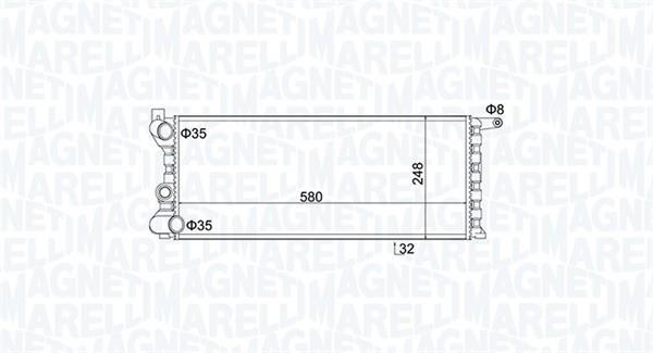 Radiador motor MAGNETI MARELLI ref. 350213154100