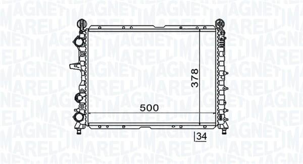 Radiateur moteur (Radiateur de refroidissement) MAGNETI MARELLI ref. 350213154600