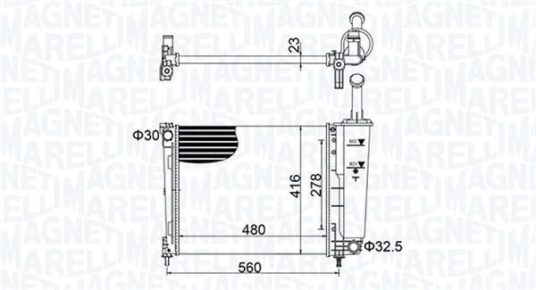 Radiador motor MAGNETI MARELLI ref. 350213155700