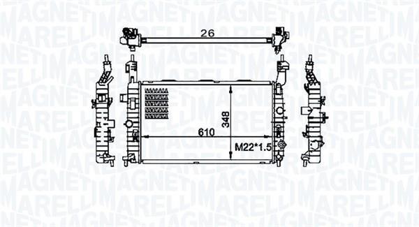 Radiateur moteur (Radiateur de refroidissement) MAGNETI MARELLI ref. 350213155800