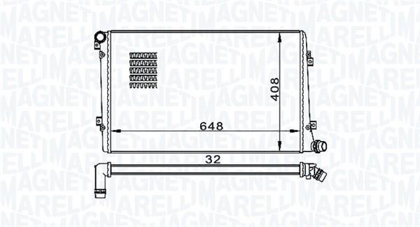 Radiateur moteur (Radiateur de refroidissement) MAGNETI MARELLI ref. 350213157300