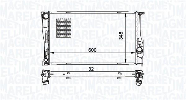 Radiateur moteur (Radiateur de refroidissement) MAGNETI MARELLI ref. 350213157500