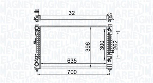 Radiateur moteur (Radiateur de refroidissement) MAGNETI MARELLI ref. 350213157600