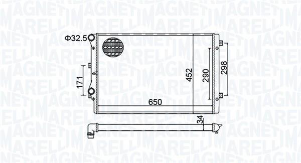 Radiador motor MAGNETI MARELLI ref. 350213157800