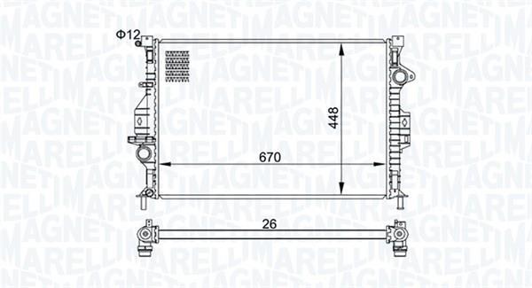 Radiador motor MAGNETI MARELLI ref. 350213158700