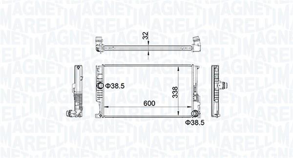 Radiateur moteur (Radiateur de refroidissement) MAGNETI MARELLI 350213159600