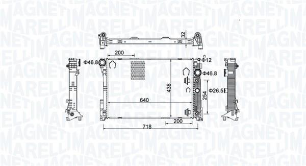 Radiateur moteur (Radiateur de refroidissement) MAGNETI MARELLI ref. 350213159800