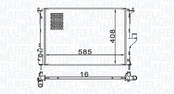 Radiateur moteur (Radiateur de refroidissement) MAGNETI MARELLI ref. 350213160900