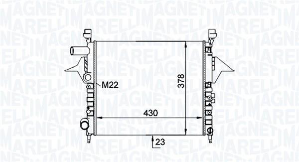 Radiador motor MAGNETI MARELLI ref. 350213161200