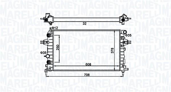 Radiateur moteur (Radiateur de refroidissement) MAGNETI MARELLI ref. 350213161700