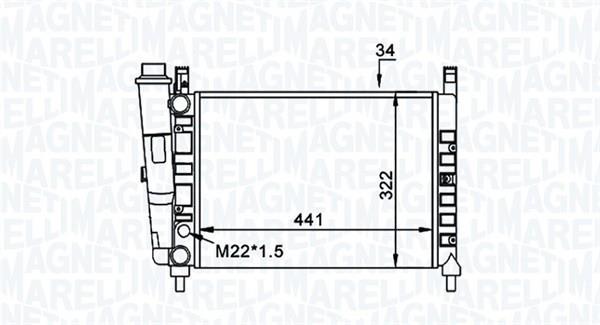 Radiador motor MAGNETI MARELLI ref. 350213162300