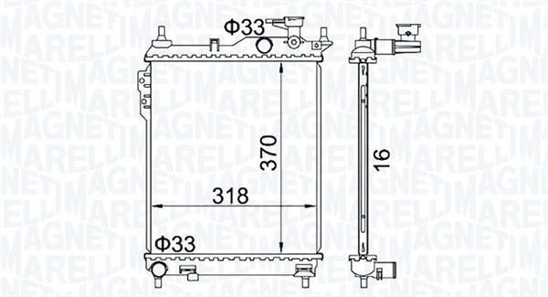 Radiador motor MAGNETI MARELLI ref. 350213162400