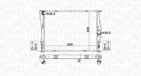 Radiador motor MAGNETI MARELLI ref. 350213162700