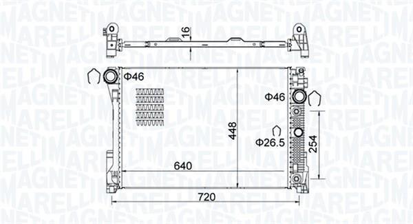 Radiador motor MAGNETI MARELLI ref. 350213163300