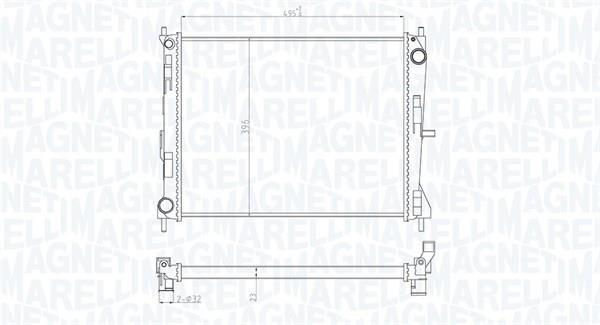 Radiateur moteur (Radiateur de refroidissement) MAGNETI MARELLI ref. 350213165300