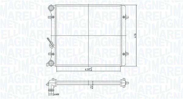 Radiateur moteur (Radiateur de refroidissement) MAGNETI MARELLI ref. 350213166700