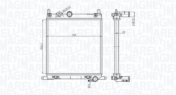 Radiador motor MAGNETI MARELLI ref. 350213167500