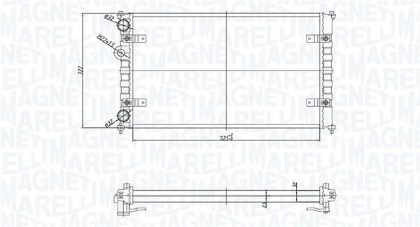 Radiador motor MAGNETI MARELLI ref. 350213167700