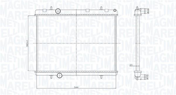 Radiateur moteur (Radiateur de refroidissement) MAGNETI MARELLI ref. 350213167800